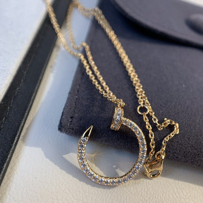 [⭐Aura]JUSTE NECKLACE PINK GOLD DIAMONDS