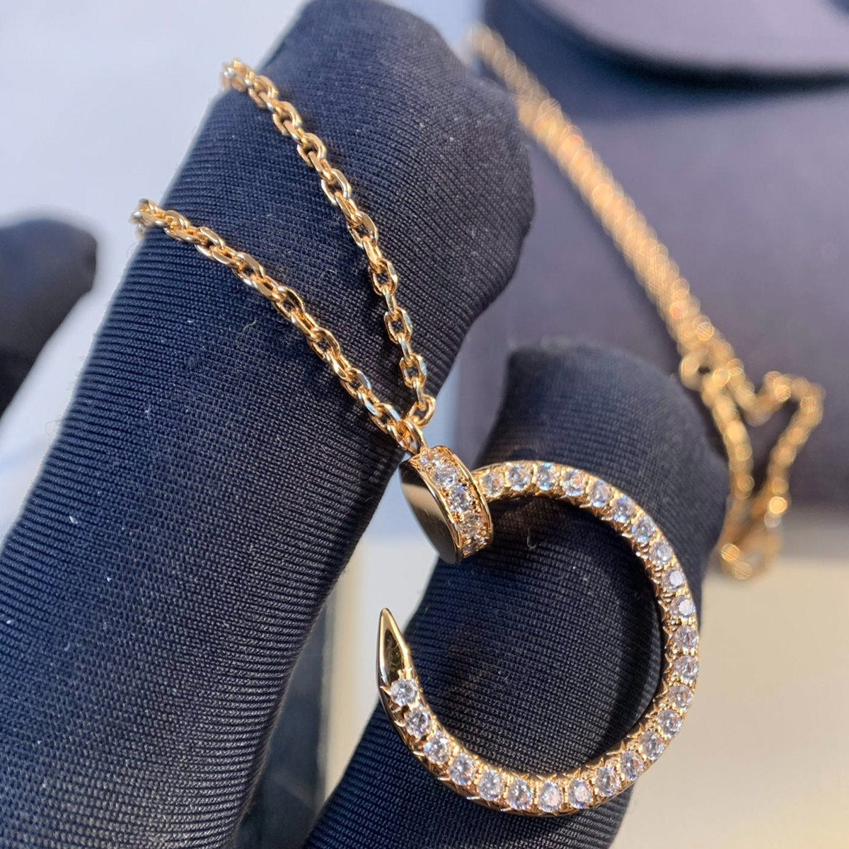 [⭐Aura]JUSTE NECKLACE PINK GOLD DIAMONDS