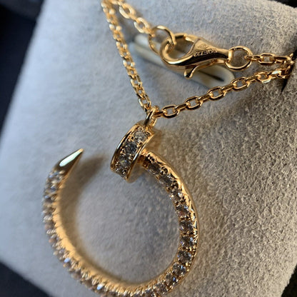 [⭐Aura]JUSTE NECKLACE PINK GOLD DIAMONDS