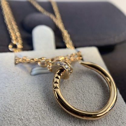 [⭐Aura]JUSTE NECKLACE PINK GOLD DIAMONDS