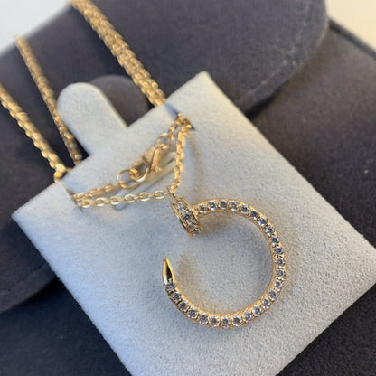 [⭐Aura]JUSTE NECKLACE PINK GOLD DIAMONDS