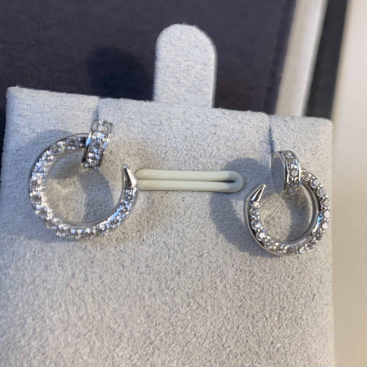 [⭐Aura]JUSTE EARRINGS SILVER DIAMONDS