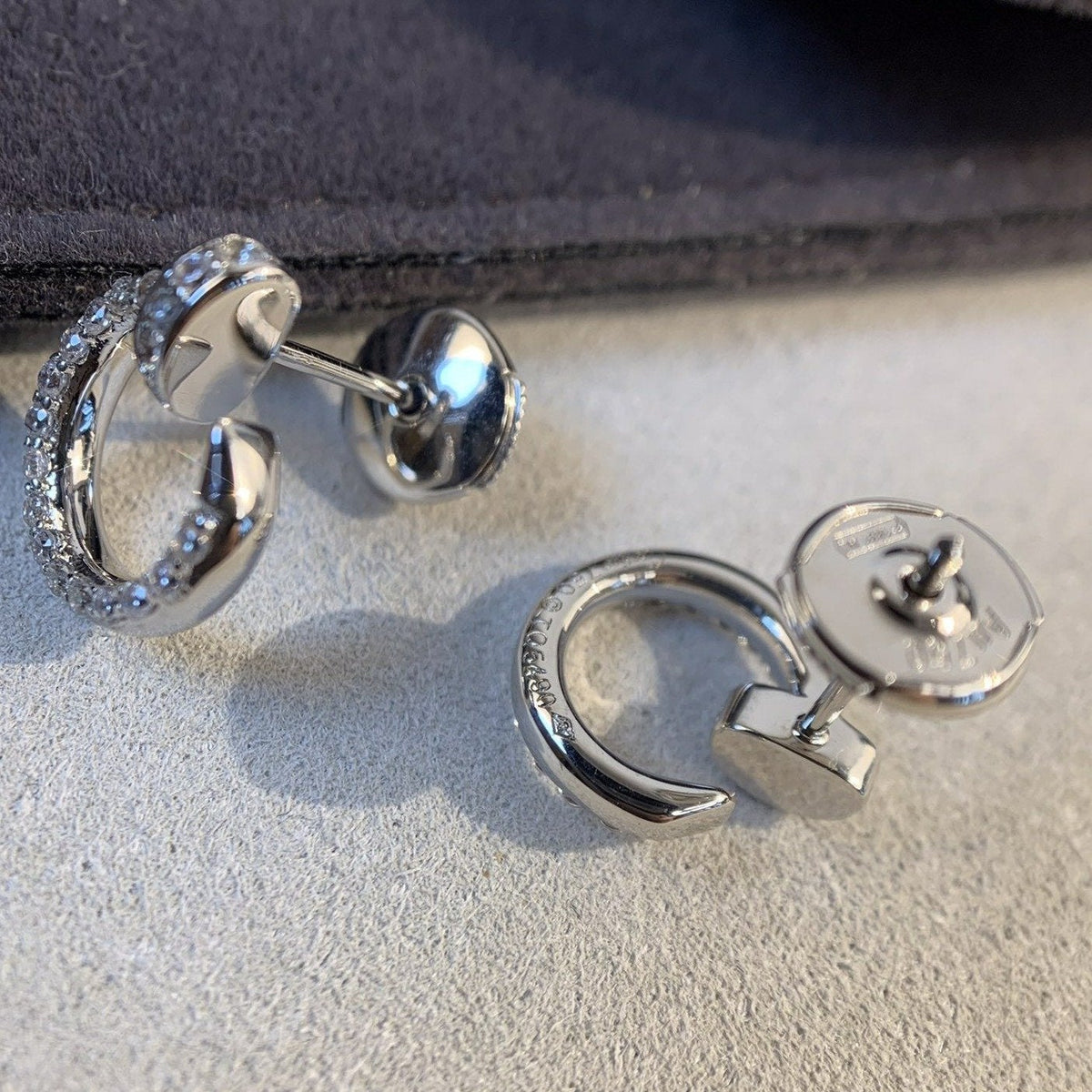 [⭐Aura]JUSTE EARRINGS SILVER DIAMONDS