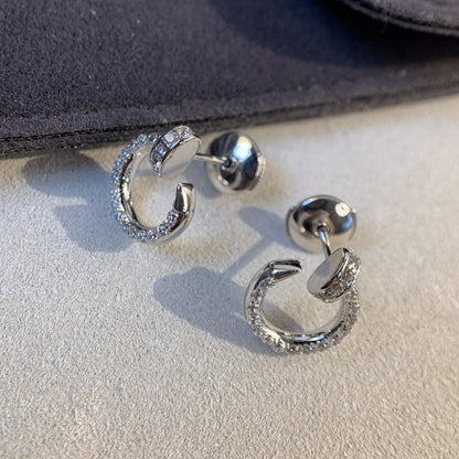 [⭐Aura]JUSTE EARRINGS SILVER DIAMONDS