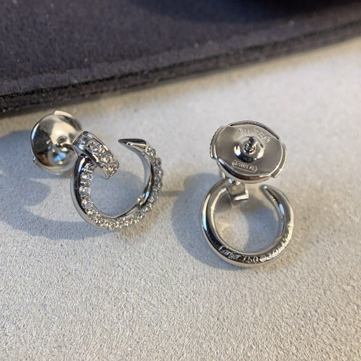 [⭐Aura]JUSTE EARRINGS SILVER DIAMONDS