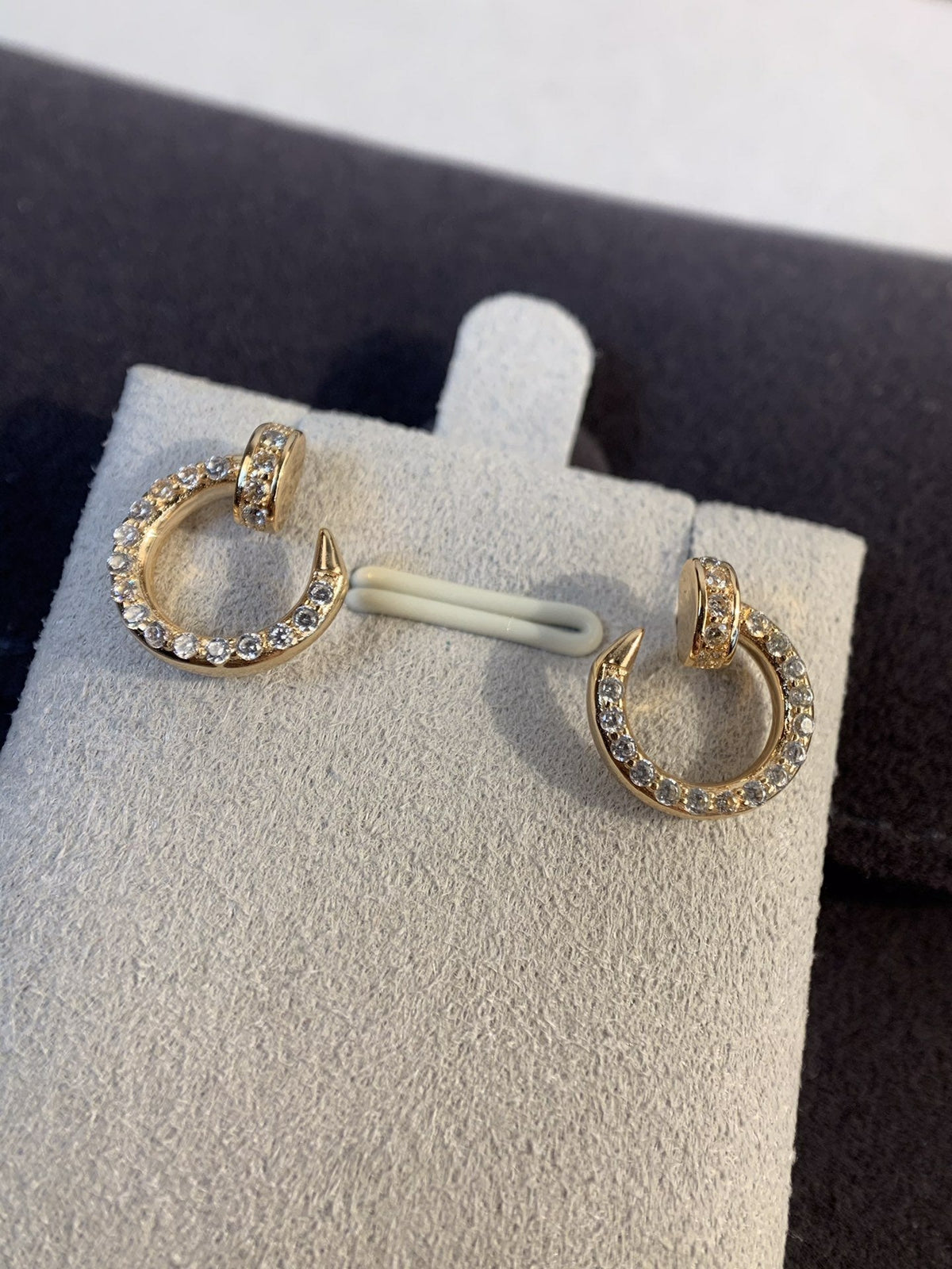 [⭐Aura]JUSTE EARRINGS GOLD DIAMONDS