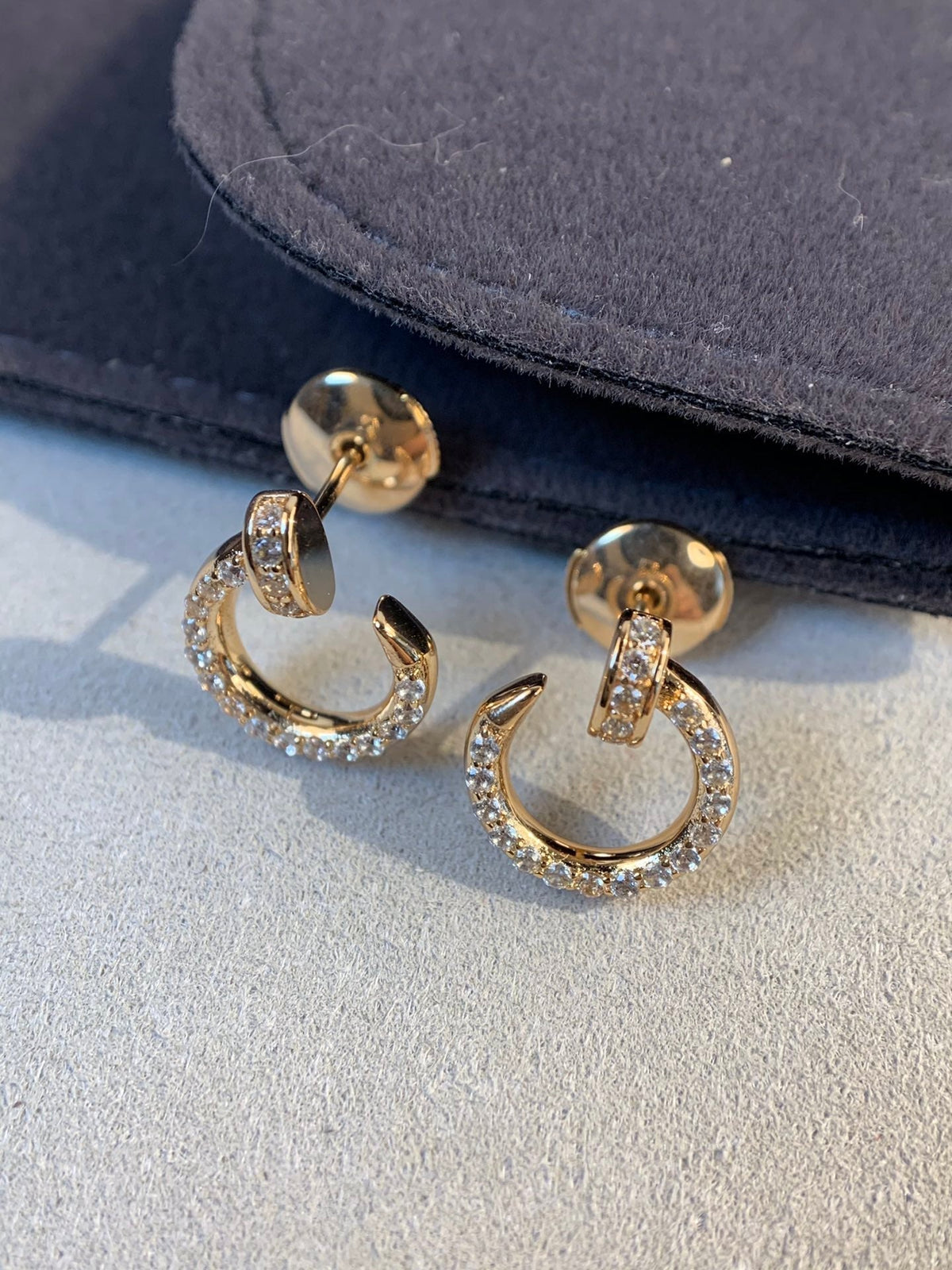 [⭐Aura]JUSTE EARRINGS GOLD DIAMONDS