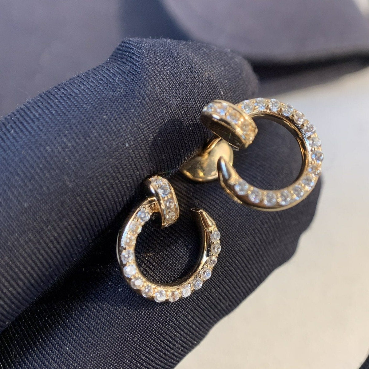 [⭐Aura]JUSTE EARRINGS GOLD DIAMONDS