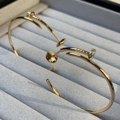[⭐Aura]JUSTE EARRINGS GOLD DIAMONDS 1.8MM