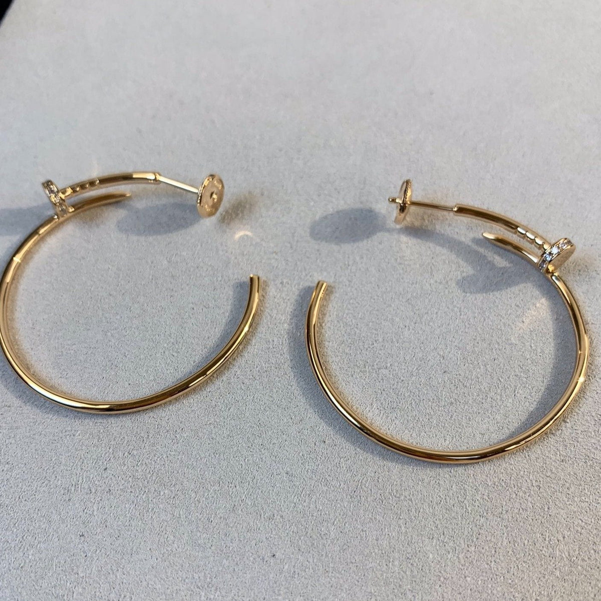 [⭐Aura]JUSTE EARRINGS GOLD DIAMONDS 1.8MM