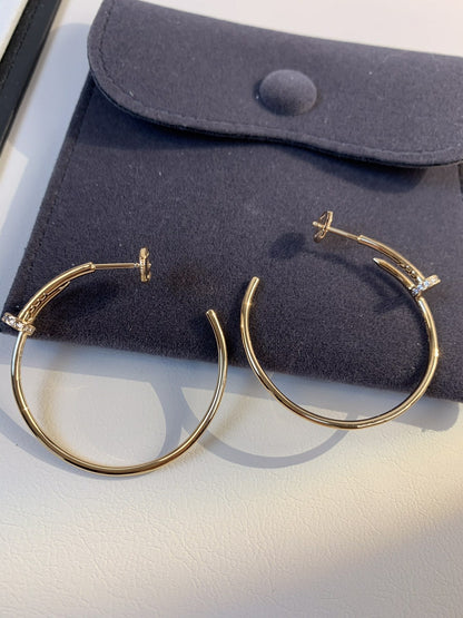 [⭐Aura]JUSTE EARRINGS GOLD DIAMONDS 1.8MM