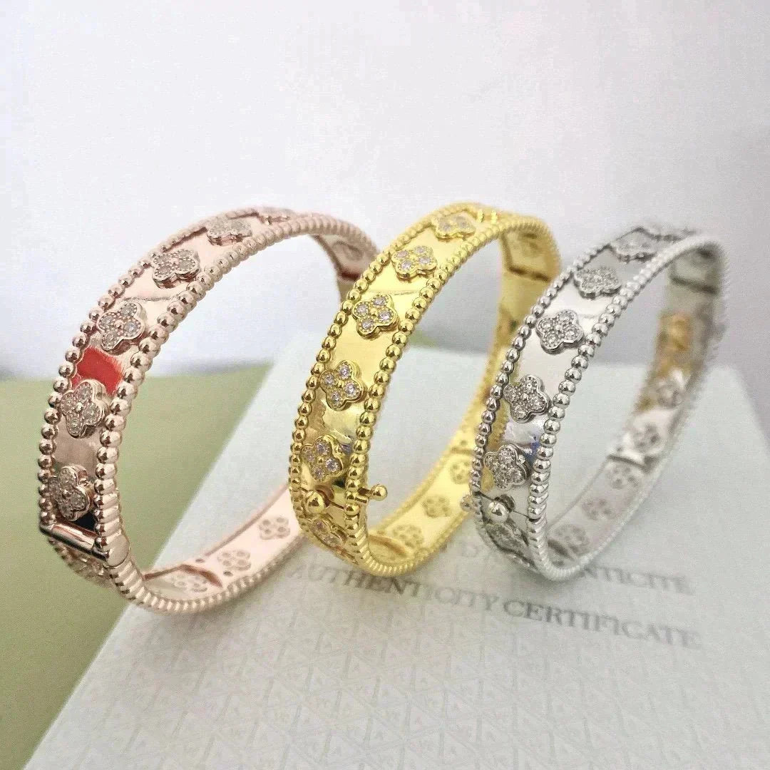 [⭐Aura]CLOVER BRACELET 8MM DIAMONDS