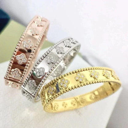 [⭐Aura]CLOVER BRACELET 8MM DIAMONDS