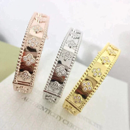 [⭐Aura]CLOVER BRACELET 8MM DIAMONDS