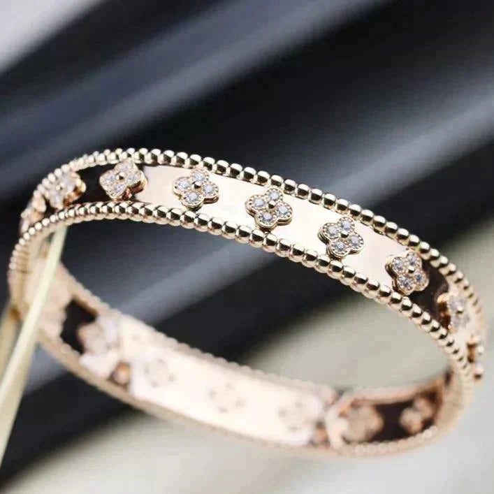 [⭐Aura]CLOVER BRACELET 8MM DIAMONDS