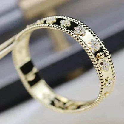 [⭐Aura]CLOVER BRACELET 8MM DIAMONDS