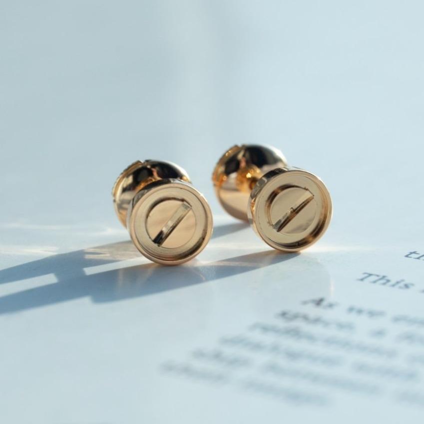 [⭐Aura]LOVE EARRINGS PINK GOLD 10MM