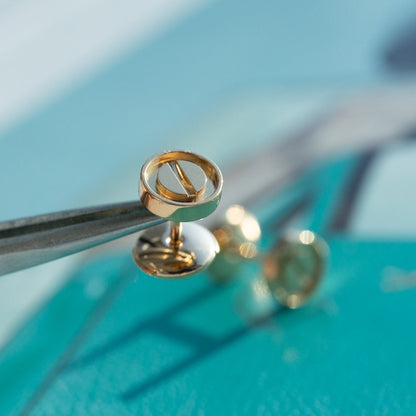 [⭐Aura]LOVE EARRINGS PINK GOLD 10MM