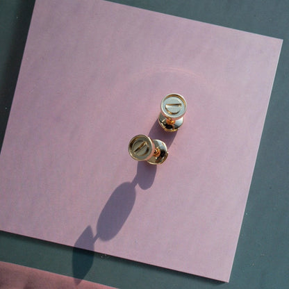 [⭐Aura]LOVE EARRINGS PINK GOLD 10MM