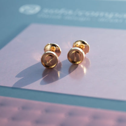 [⭐Aura]LOVE EARRINGS PINK GOLD 10MM