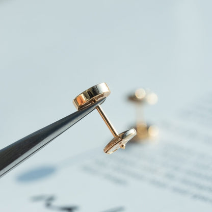 [⭐Aura]LOVE EARRINGS PINK GOLD 10MM
