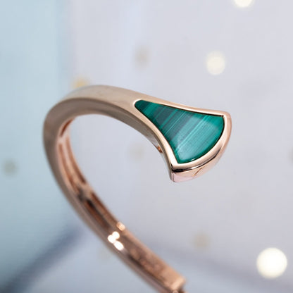 [⭐Aura]DREAM BRACELET OPEN MALACHITE PINK GOLD