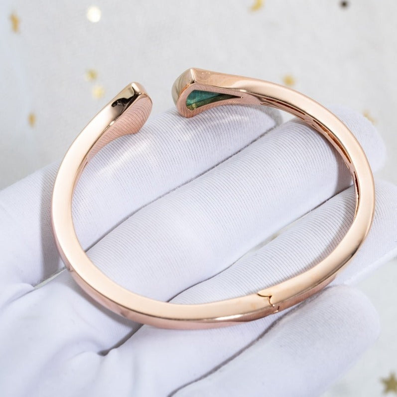 [⭐Aura]DREAM BRACELET OPEN MALACHITE PINK GOLD