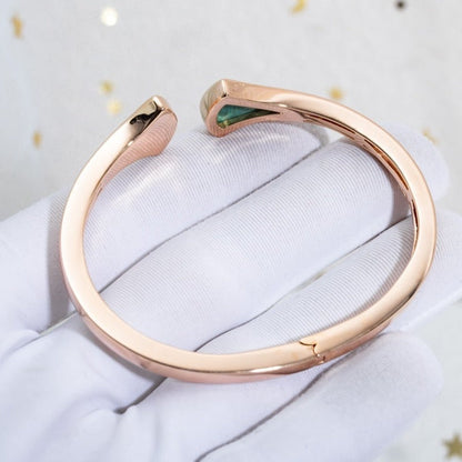 [⭐Aura]DREAM BRACELET OPEN MALACHITE PINK GOLD