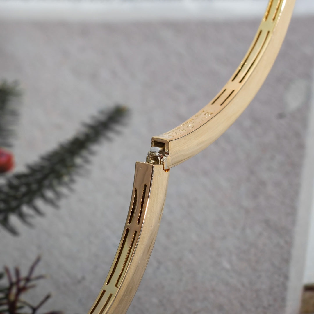 [⭐Aura]SERPENTI BRACELET PINK GOLD DIAMOND DOUBLE SNAKE