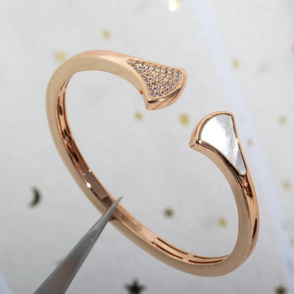 [⭐Aura]DREAM BRACELET OPEN PINK GOLD MOP DIAMOND