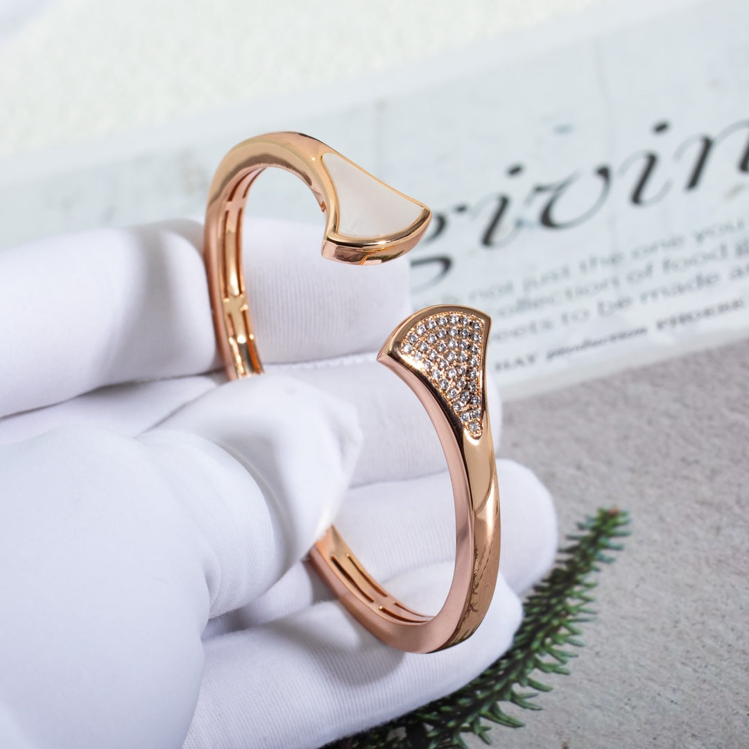 [⭐Aura]DREAM BRACELET OPEN PINK GOLD MOP DIAMOND