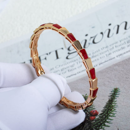 [⭐Aura]SERPENTI BRACELET PINK GOLD RUBELLITE