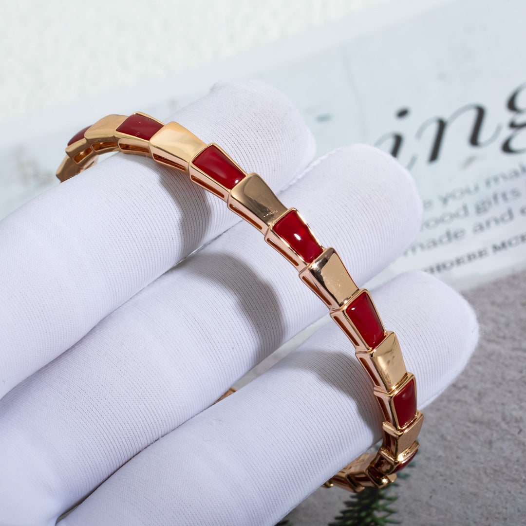 [⭐Aura]SERPENTI BRACELET PINK GOLD RUBELLITE