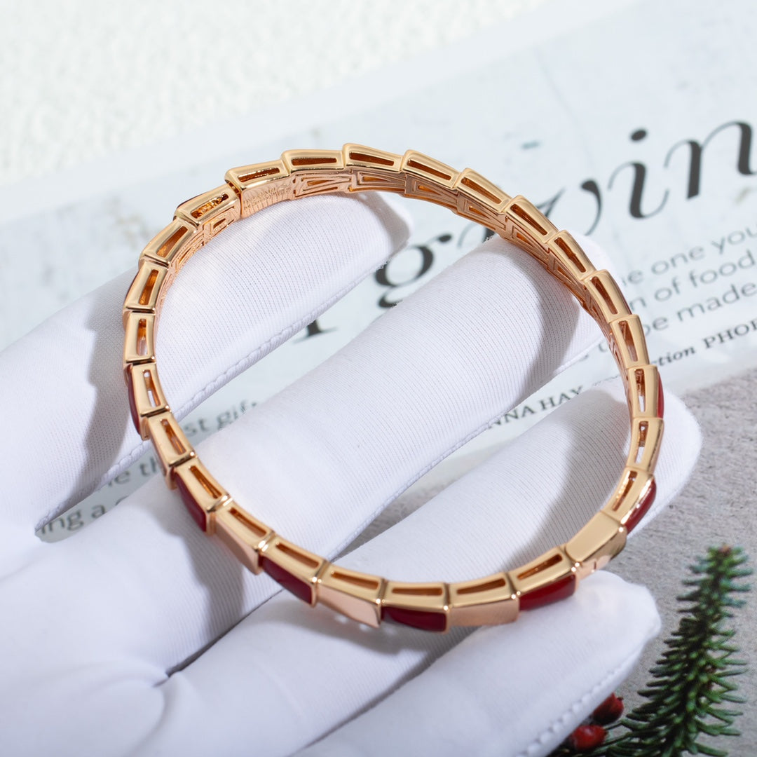 [⭐Aura]SERPENTI BRACELET PINK GOLD RUBELLITE