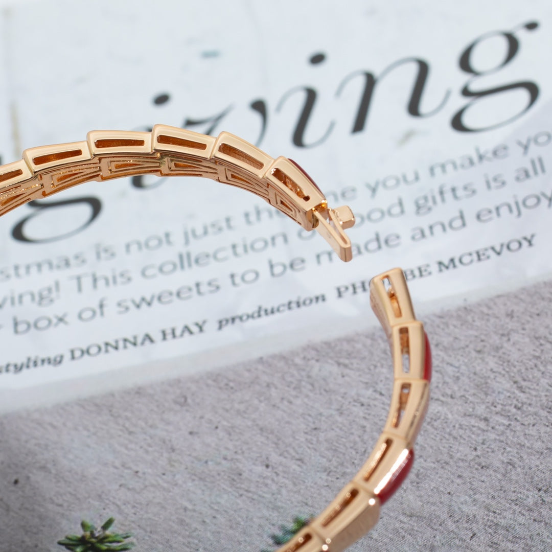 [⭐Aura]SERPENTI BRACELET PINK GOLD RUBELLITE