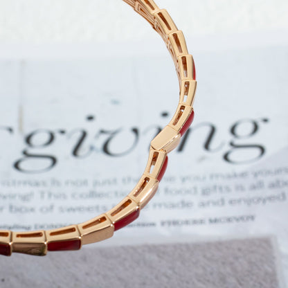 [⭐Aura]SERPENTI BRACELET PINK GOLD RUBELLITE
