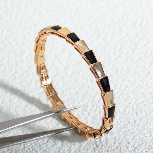 [⭐Aura]SERPENTI BRACELET PINK GOLD ONYX