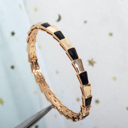 [⭐Aura]SERPENTI BRACELET PINK GOLD ONYX