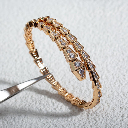 [⭐Aura]SERPENTI BRACELET 6.8MM PINK GOLD DIAMOND