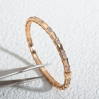 [⭐Aura]SERPENTI BRACELET PINK GOLD DIAMOND