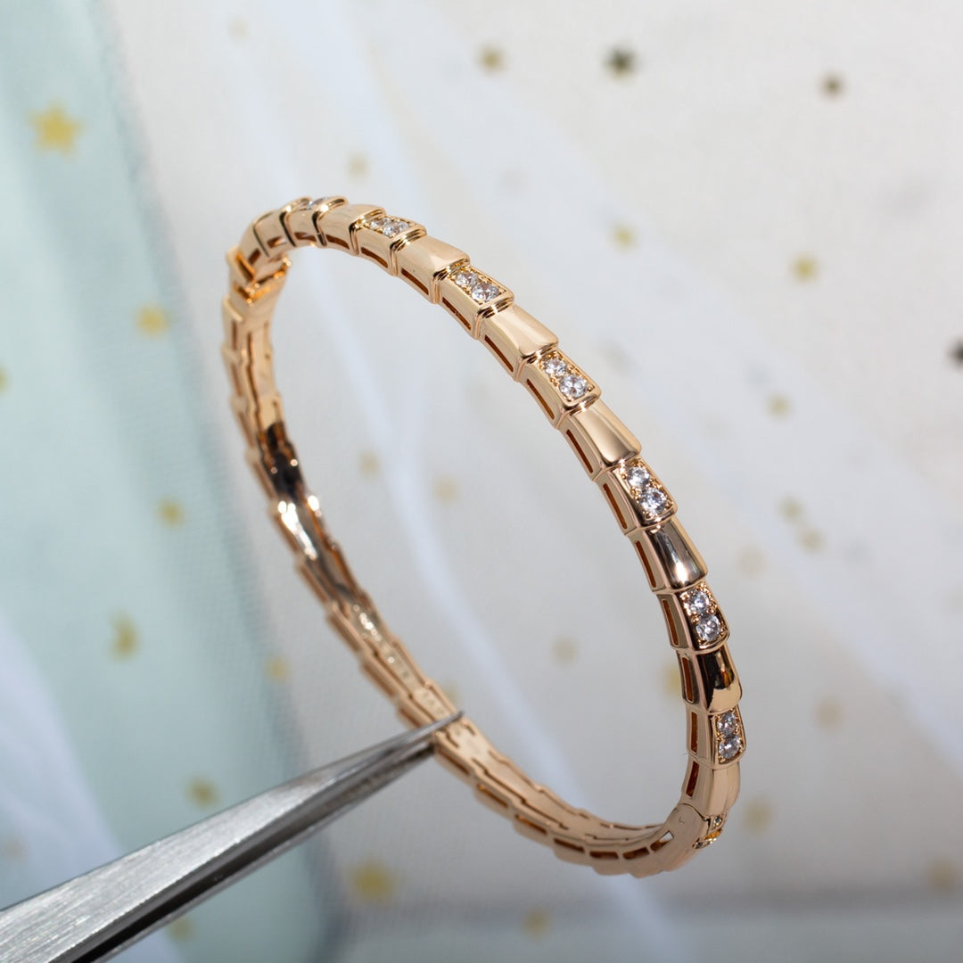 [⭐Aura]SERPENTI BRACELET PINK GOLD DIAMOND