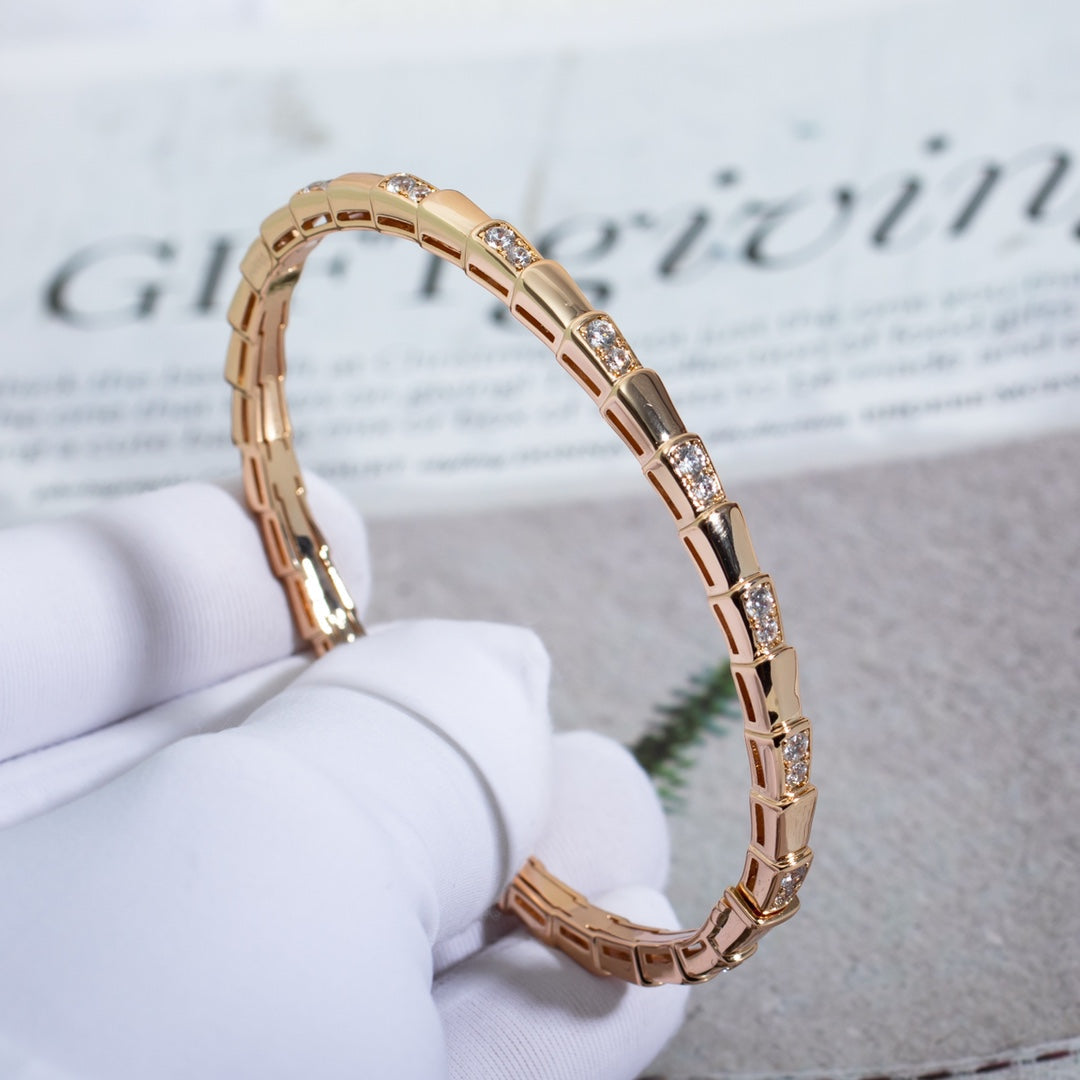 [⭐Aura]SERPENTI BRACELET PINK GOLD DIAMOND