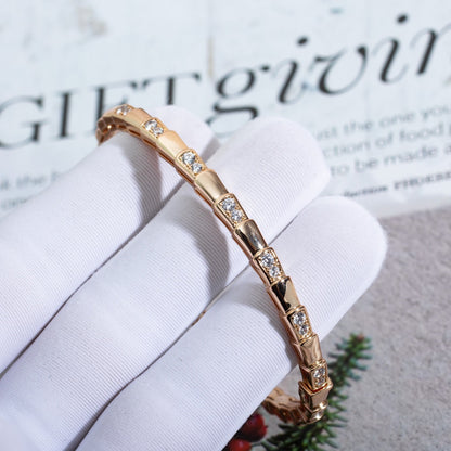 [⭐Aura]SERPENTI SMALL BRACELET PINK GOLD DIAMOND