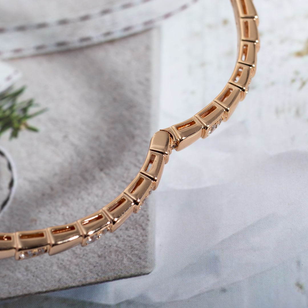[⭐Aura]SERPENTI BRACELET PINK GOLD DIAMOND