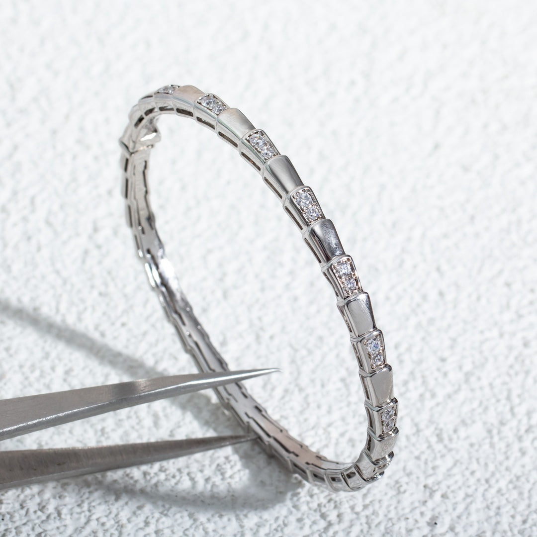 [⭐Aura]SERPENTI BRACELET SILVER DIAMOND