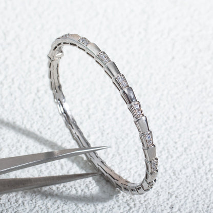 [⭐Aura]SERPENTI BRACELET SILVER DIAMOND