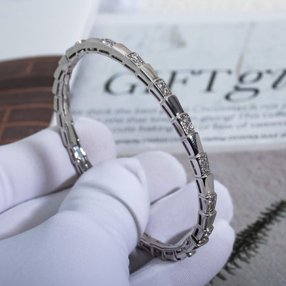 [⭐Aura]SERPENTI BRACELET SILVER DIAMOND