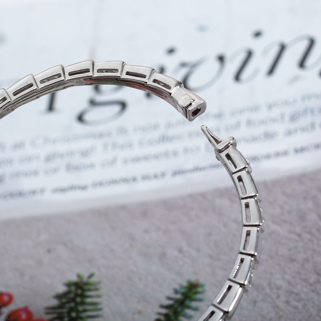 [⭐Aura]SERPENTI BRACELET SILVER DIAMOND