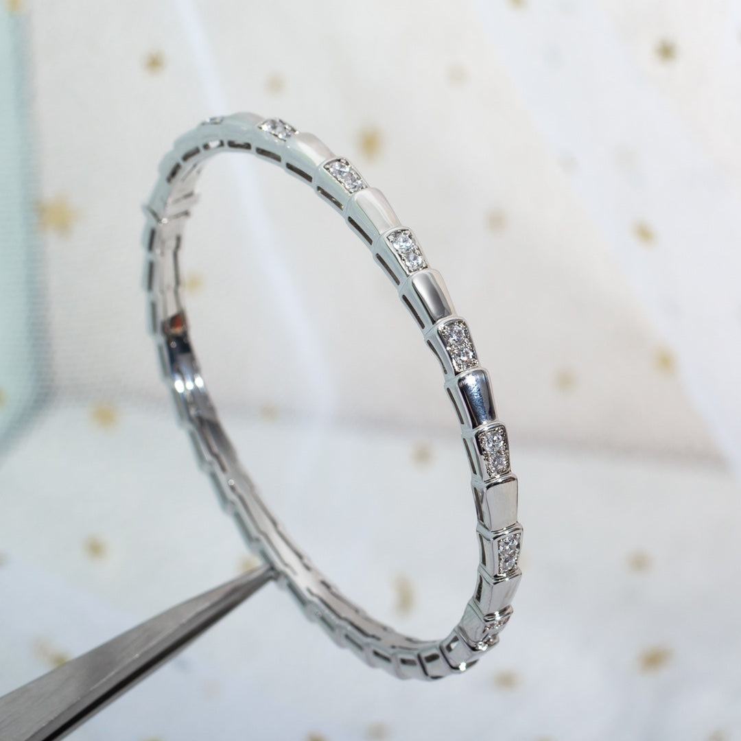 [⭐Aura]SERPENTI BRACELET SILVER DIAMOND