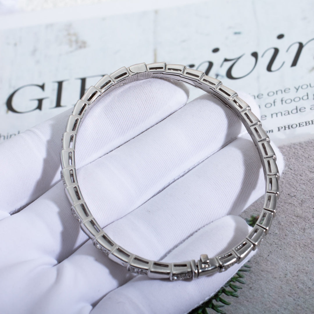 [⭐Aura]SERPENTI BRACELET SILVER DIAMOND
